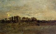 Charles-Francois Daubigny Orchard at Sunset Sweden oil painting artist